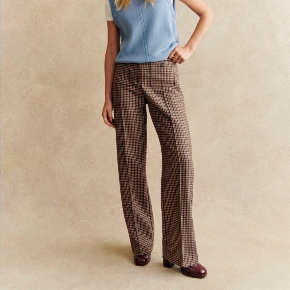 Dan Trousers in Check Print sz 38/6 Petite